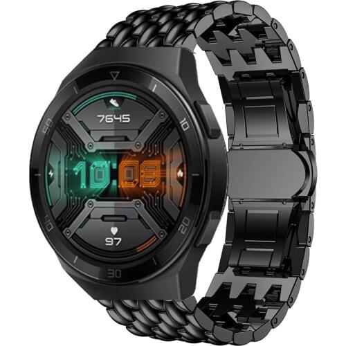 22mm Watch band For Huawei Watch gt 2e 46mm Stainless Steel Band For huawei watch gt2 gt metal strap Dragon Scale Bracelet