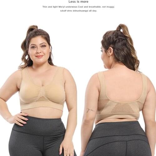 Sports Bra Femme Bras For Women Gym Crop Top Fitness Bralette Push Up Bra Yoga BH S-6XL Deep V Neck Backless Wire Free Lingerie