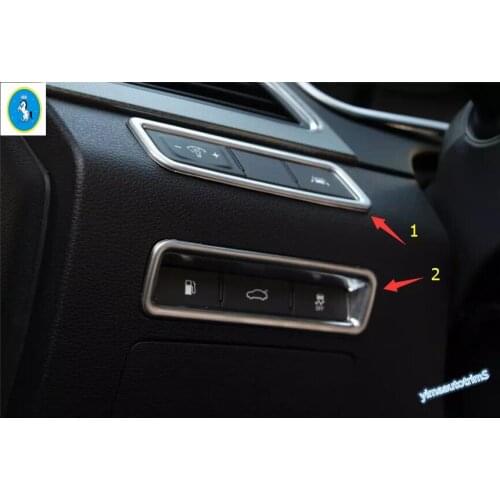 Yimaautotrims Auto Accessory Inner Headlight Lamp + Trunk Switch Button Cover Trim Fit For Hyundai Sonata Sedan 2015 2016 2017