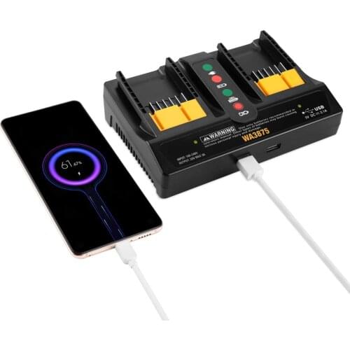 Charger for Worx WA3875 20V 18v Li-ion battery 2.0A/3.0A charger for Worx WA3520 WA3525 WA3578 WA3575 WA3742 EU Plug