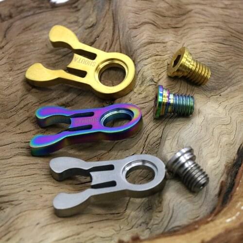 Bicycle TC4 titanium alloy Catcher Crab Clamp Head Tube fixing Buckle + Screws BoltsFor Brompton Folding Bike Cycling Parts