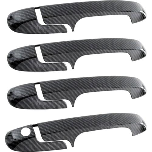 1 Set Carbon Fiber Black Car Auto Side Door Handle Cover Trim Fit For Honda Accord Sedan 2003 2004 2005 2006 2007