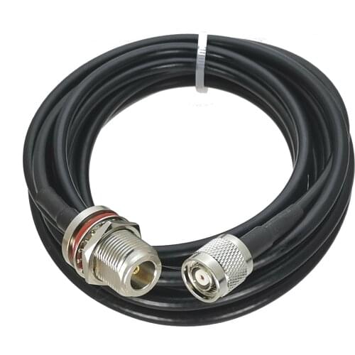 1Pcs RG58 N Female Jack Bulkhead Nut to RP-TNC Male Jack Connector Straight RF Jumper pigtail Cable 4inch~20M