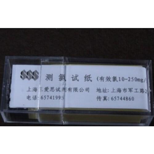 10-250mg/l chlorine measuring test paper, Residual CL test paper
