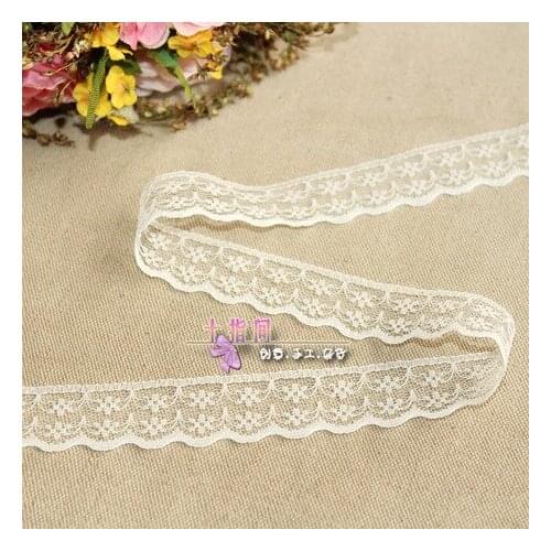 10Yard / Lot)White lace trim decoration ribbon diy accessories 2cm width