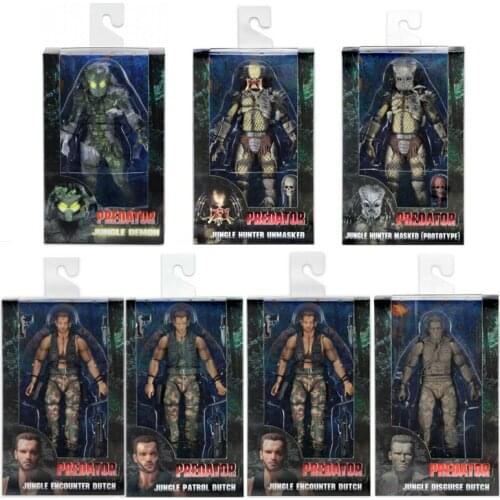 18cm 30TH Anniversary Aliens vs Jungle Hunter Unmasked Masked Demon Extraction Patrol Encounter Disguise Dutch Action Figure