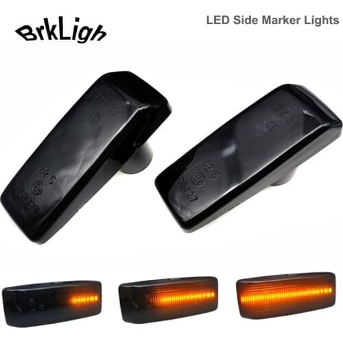 2Pcs Dynamic Car LED Side Marker Light Turn Signal Repeater Lamps For Mercedes Benz C E S SL CLASS W201 190 W202 W124 W140 R129