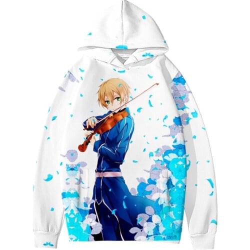 2020 New Arrival Anime SAO Hoodie Sword Art Online 3D Print Hooded Casual Sweatshirt Men Women Fashion Hoodies Pullover