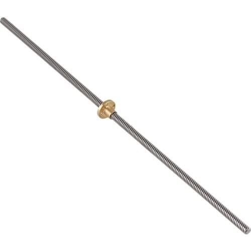 400mm Length 8mm Lead Screw Rod Stainless Steel with Nut Z Axis for 3D Printing General Machine Tool