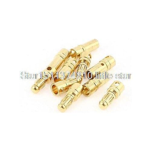 5 Pairs 3.5mm Gold Plated Bullet Banana Male Plug Connectors for RC Lipo Battery