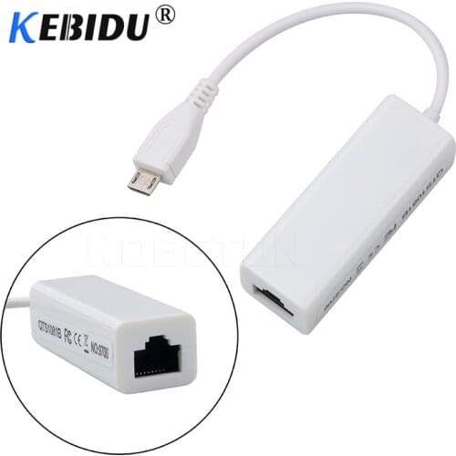 Kebidu USB To RJ45 Mini USB 2.0 Ethernet Adapter 10/100Mbps Ethernet Lan Network Card Adapter For PC Windows 10/8/7/XP