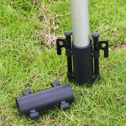 Tryhomy Camping Tent Rod Holder Outdoor Iron Reinforced Windproof Awning Poles Stand Portable Tent Fixed Tube Tarp Poles Fixator