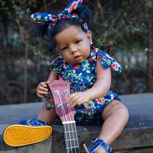 Black Skin Liam Reborn Baby Doll 51CM Lifelike Princess Newborn Doll Bonecas For Childrens Gifts