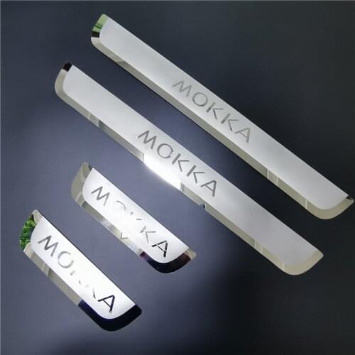 For Opel Mokka Vauxhall Mokka X 2012-2020 Door Sill Scuff Plate Guard Stainless Steel Kick Pedal Sticker Car Styling Accessories