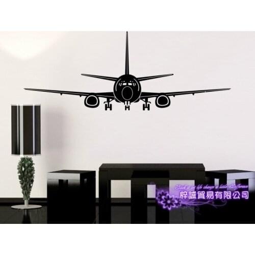 Airplane Sticker Vehicle Decal Classic Aircraft Posters Vinyl Wall Decals Aeroplane Parede Decor Mural Airplane Sticker