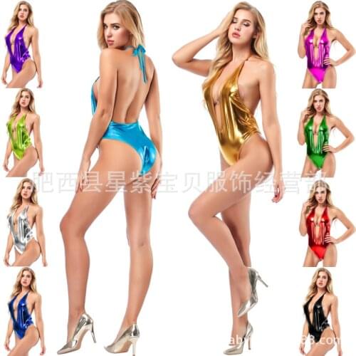 2021 new Europe and the United States wind sexy lingerie is dewy back deep V neck hung jumpsuits. 2108