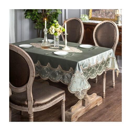 New Arrive High-quality Hand-woven Europe Luxury Embroidered Tablecloth Table Dining Table Cover Simple Modern Dining Table Mat