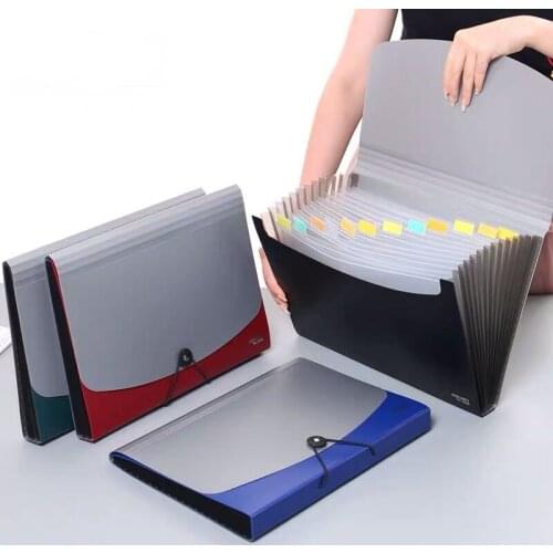 New Arrival 12 Layer A4 Multilayer Desk File Folder Expanding Bag Document Paper Storage Organizer Case School Office Stationery