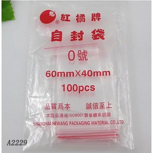 Wholesale 85x120mm Zipper Reclose Clear Plastic bags 100pcs/lot free shipping
