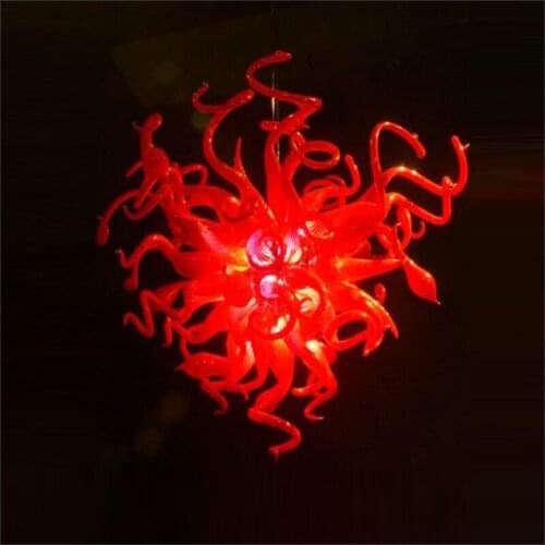 Simple Designed Blown Glass LED Chandelier Traditional Type Home Decoration Hand Blown Glass Crystal Chandelier