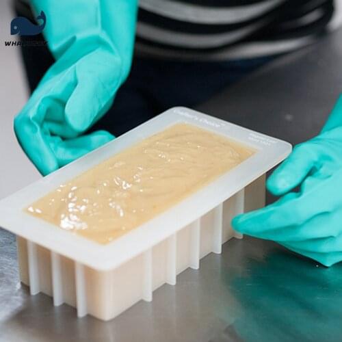 1200ml Soap making supplies Rectangular Silicone Soap Mold Flexible Easy Removal White Loaf Mould Handmade Tools