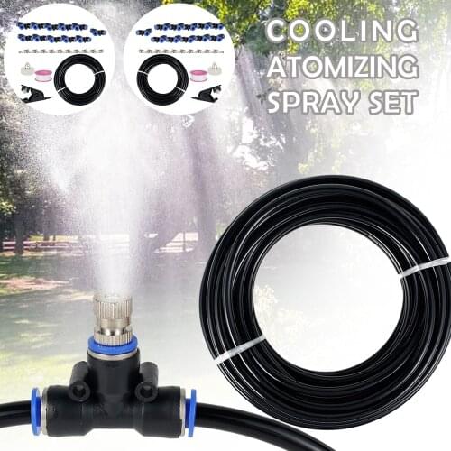 10M Atomizing Spray Cooling Water Fog Sprayer System Garden Nebulizer Outdoor Misting System Water Mist for Home Garden