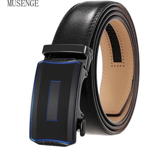 New Brand Luxury Man Belt Male Automatic Buckle Genuine Leather Black Belts For Men Designer Belts strap 3.4mm 1.35" Fashion