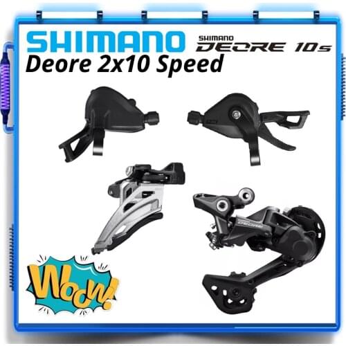 SHIMANO DEORE M4100 M5120 Shifter Lever 2x10S Right Left Pair 10v RD M4120 SGS REAR DERAILLEUR SL M5100 Front swith FD-M4100-M