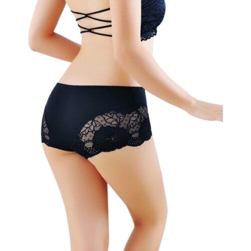 Sexy Solid Lace Ladies Underwear Woman Fancy Sexy Panties for Women Female Seamless Crotch of Nylon Briefs Summer Hot Sale