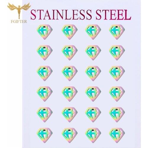 Stud Earrings for Women Fashion Jewelry 2021 Diamond Earrings Pattern Color Geometric Aesthetics Anniversary Gift