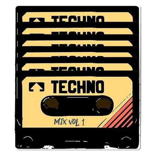 Techno Music Magnetic Tape Decal Anime Scratch-Proof Car Stickers KK Vinyl Decals Refrigerator Windows JDM JEEP RV Deco Meterial