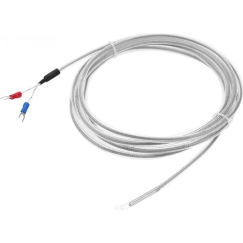 Thermostat PTFE K Type Thermocouple 2 Wire Waterproof Corrosion Resistance Thermocouple Wire 3 Meters Meteo Station