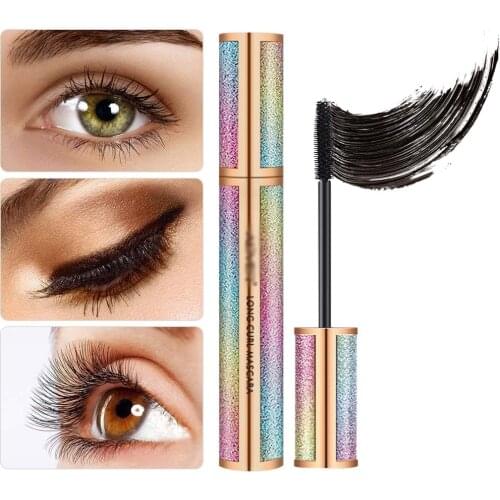 4D Silk Fiber Lash Mascara No Clumping,Fuller Major EyeLashes Lasting All Day Female Makeup Eye Black High Quality Professional