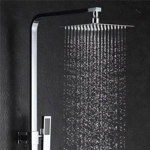 Rainfall Shower Head Stainless Steel Ultra-thin Showerheads 20x20cm 8inch Square Rain Shower Bathroom Top Thin Sprayer