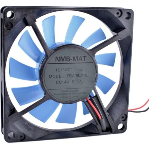 FBA08J14L DC14V 0.10A 8cm 8015 80mm fan 80x80x15mm Refrigerator cooling fan Computer power CPU ultra-quiet fan