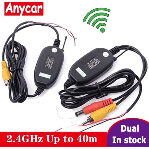 2020 2.4 Ghz Wireless Rear View Camera RCA Video Transmitter & Receiver Kit for Car Rearview Monitor FM Transmitter & Receiver