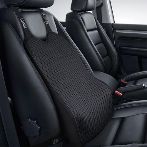 1pcs 3D Memory Foam Car Neck Pillow PU Leather Car Pillow Waist Rest Pillow Seat Back Rest Lumbar Cushion For Car Accessories