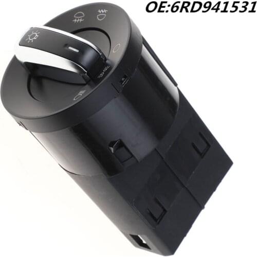 1PC New 6RD941531 Chrome Headlight Fog Lamp Switch For AUDI A4 8E B6 TT 8N Transporter T5 For VW Polo 6R Jetta IV VI 6