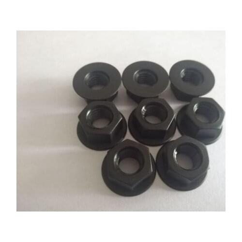 10pcs M5 M6 M8 M10 Nylon flange nuts with washer plastic nut sleeve BLACK