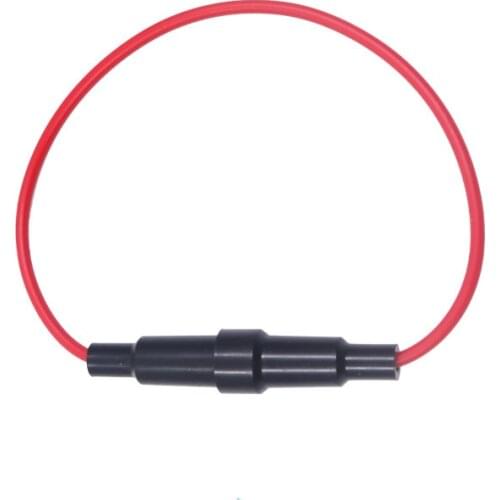 5pcs 5*20mm Glass Fuse Holder Screw Type 5X20mm with 22 AWG Wire Cable 250V Glass Fuse Tube Fuse Casing