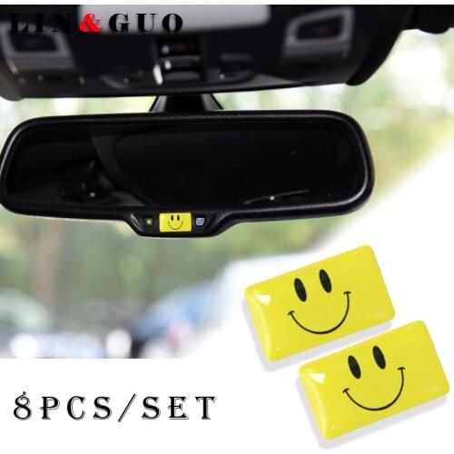 8pcs 3D Epoxy decoration for BMW Chevrole Volvo Citroen Suzuki steering wheel window lift button car Accessories