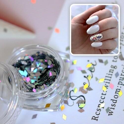 The diamond Shape 9 color Slider Shining Sequins For Nail Art Paillette Manicure 3D Nails Decor DIY Nail Art