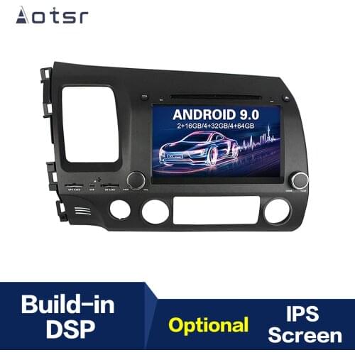 Android 9 4+64G DSP IPS Car DVD Player GPS Navigation For HONDA CIVIC 2006-2011 Tape Recorder Head Unit Multimedia Player