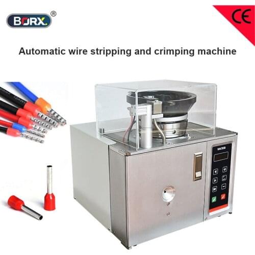 Automatic wire stripping and crimping machine insulated terminals wire punch machine Vibrating plate feed 0-4mm square harness