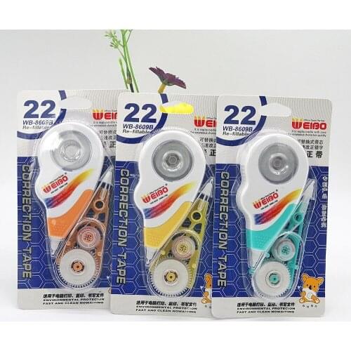 B8609ins Replaceable Correcte Pen Correction Tape Fluid Band White Out Alternative Core Corrector Student School Office Supplies