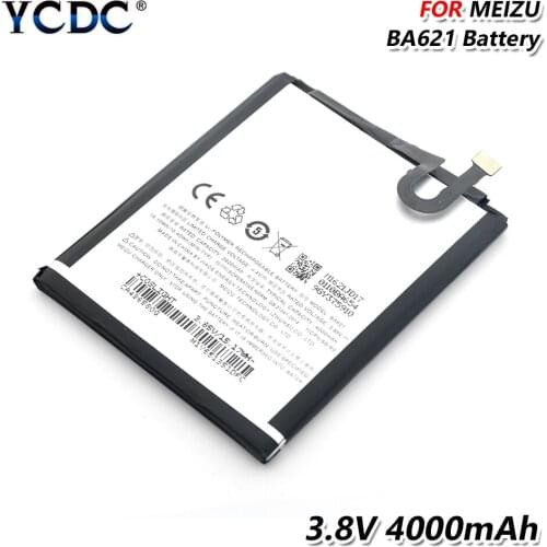 BA621 Li-ion Lithium Battery For Meizu M5 Note(Note 5) 3.85V 4000mAh Phone Battery Replace BA621 Cellphone Battery With Row Line