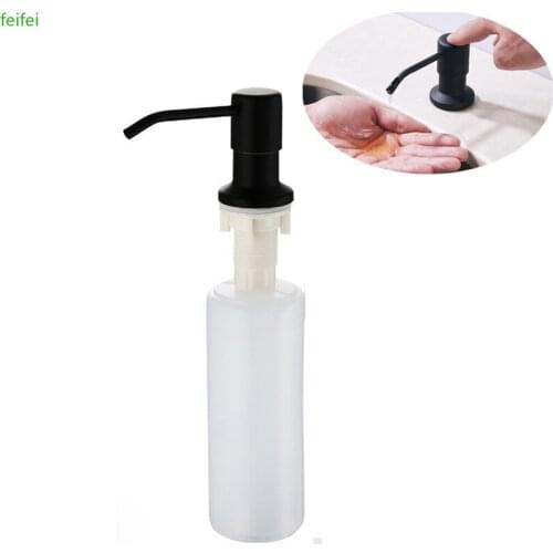 Black For Kitchen Sink Soap Dispenser Stainless Steel Soap Dispenser Bathroom Manually Press Soap Dispenser Kitchen Accessories