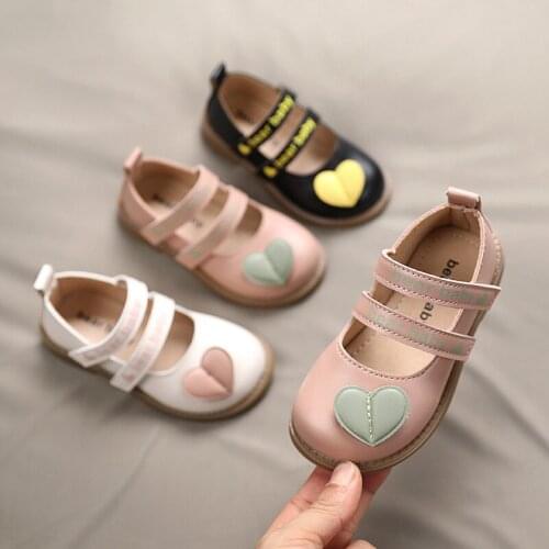 Children‘s’ shoes Fashion PU Leather shoes 2021 spring new soft-soled girls princess shoes non-slip all-match baby single shoes