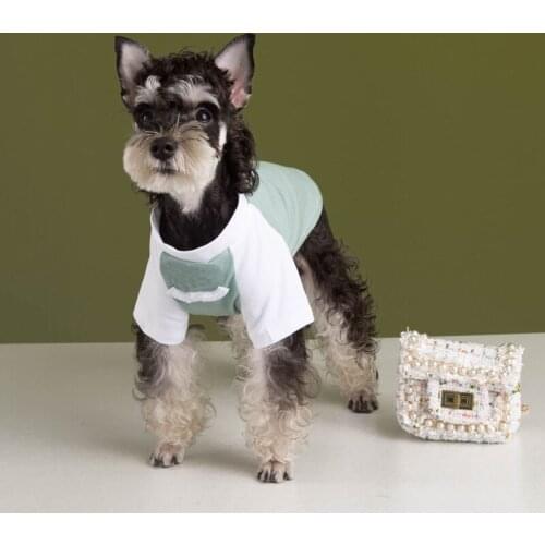 Dog T-shirt Cotton Sof Dog Shirts Classic Design French Bulldog Schnauzer Teddy Chihuahua Dog Costume Dropshipping Puppy Tee