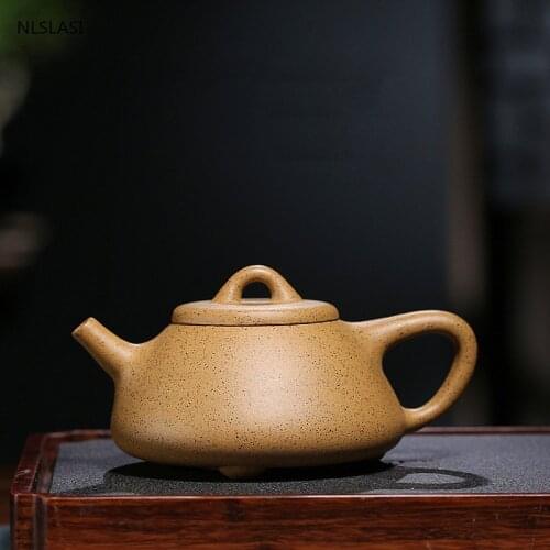 Yixing Classic Tea Pot Purple Clay Stone scoop teapots beauty kettle Raw ore Handmade Tea set authentic Tie Guanyin 200ml